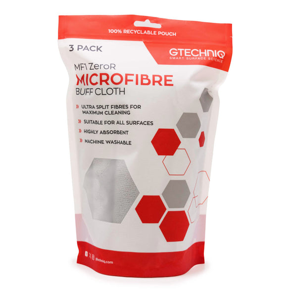 GTECHNIQ - Auto AMF1 ZeroR Microfibre Buff Cloth 3x