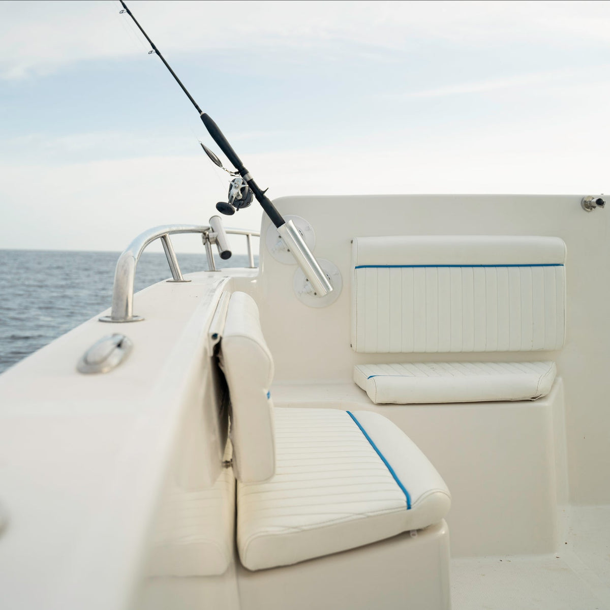 SeaSucker Heavy-Duty Trolling Unit mounted on a boat