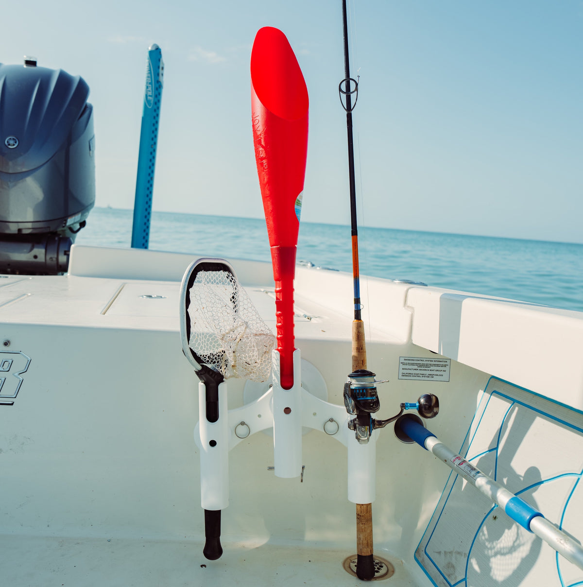 SeaSucker Pro Series 3-Rod Holder in use on a boat