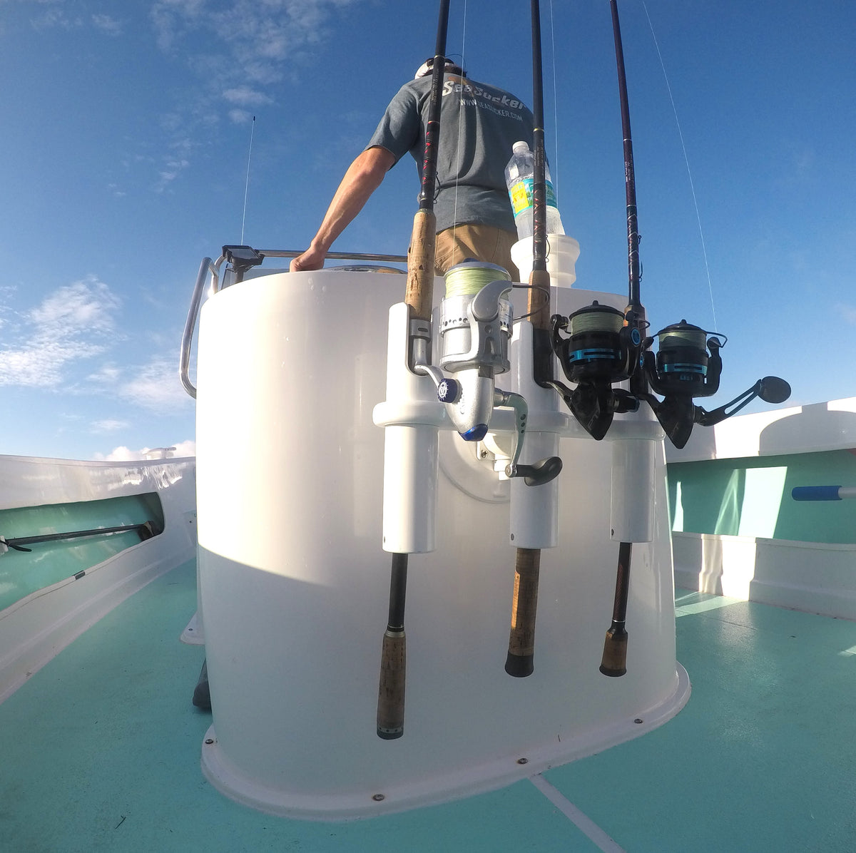 SeaSucker Pro Series 3-Rod Holder mounted on a boat